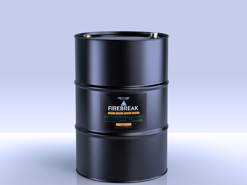 A drum of FIREBREAK.